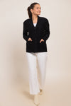 BLACK-V-NECK FULL SLEEVES CARDIGAN SWEATER (24X-058-66)