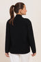 BLACK-V-NECK FULL SLEEVES CARDIGAN SWEATER (24X-058-66)