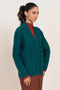 GREEN-V-NECK FULL SLEEVES CARDIGAN SWEATER (24X-058-66)