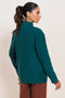 GREEN-V-NECK FULL SLEEVES CARDIGAN SWEATER (24X-058-66)