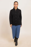 BLACK-ROUND NECK FULL SLEEVES CARDIGAN SWEATER (24X-059-66)