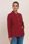 RED-ROUND NECK FULL SLEEVES CARDIGAN SWEATER (24X-059-66)