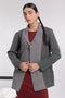 CHARCOAL-SHAWL COLLAR FULL SLEEVES CARDIGAN SWEATER (24X-061-66)