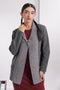 CHARCOAL-SHAWL COLLAR FULL SLEEVES CARDIGAN SWEATER (24X-061-66)