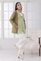 OLIVE-SHAWL COLLAR FULL SLEEVES CARDIGAN SWEATER (24X-061-66)