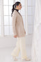 L-BEIGE-FRONT OPEN FULL SLEEVES CARDIGAN SWEATER (24X-063-66)