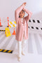 PINK-SHAWL COLLAR FRONT OPEN FULL SLEEVES CARDIGAN SWEATER (24X-064-66)