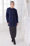 NAVY-ROUND NECK FULL SLEEVES CARDIGAN SWEATER (24X-065-66)