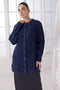 NAVY-ROUND NECK FULL SLEEVES CARDIGAN SWEATER (24X-065-66)