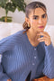 L-BLUE-ROUND NECK FULL SLEEVES CARDIGAN SWEATER (24X-068-66)