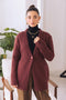 MAROON-V-NECK FULL SLEEVES CARDIGAN SWEATER (24X-070-66)