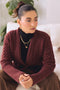 MAROON-V-NECK FULL SLEEVES CARDIGAN SWEATER (24X-070-66)