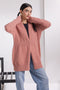 PINK-V-NECK FULL SLEEVES CARDIGAN SWEATER (24X-070-66)