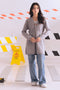 GREY-V-NECK FULL SLEEVES CARDIGAN SWEATER (24X-072-66)