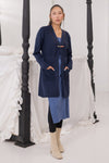 NAVY-V-NECK FULL SLEEVES CARDIGAN SWEATER (24X-072-66)