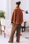 CAMEL CAPE STYLE FULL SLEEVES CARDIGAN SWEATER (24X-073-66)