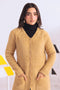 BEIGE V-NECK FULL SLEEVES CARDIGAN SWEATER (24X-074-66)