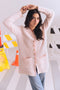 PINK V-NECK FULL SLEEVES CARDIGAN SWEATER (24X-074-66)