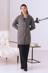 GREY COAT COLLAR FULL SLEEVES CARDIGAN SWEATER (24X-076-66)