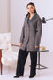 GREY COAT COLLAR FULL SLEEVES CARDIGAN SWEATER (24X-076-66)