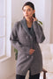 GREY COAT COLLAR FULL SLEEVES CARDIGAN SWEATER (24X-076-66)