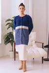 BLUE ROUND NECK FULL SLEEVES CARDIGAN SWEATER (24X-077-66)