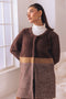 BROWN ROUND NECK FULL SLEEVES CARDIGAN SWEATER (24X-077-66)