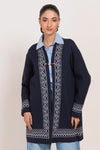 NAVY-FULL SLEEVES CARDIGAN SWEATER (24X-079-66)