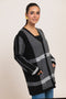 BLACK-V-NECK CARDIGAN FULL SLEEVES SWEATER (24X-082-66)