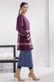 R-PURPLE-V-NECK CARDIGAN FULL SLEEVES SWEATER (24X-082-66)