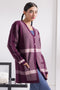 R-PURPLE-V-NECK CARDIGAN FULL SLEEVES SWEATER (24X-082-66)