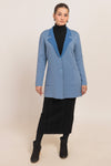 BLUE-NOTCHED COLLAR FULL SLEEVES CARDIGAN SWEATER (24X-084-66)