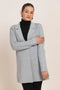 SILVER-NOTCHED COLLAR FULL SLEEVES CARDIGAN SWEATER (24X-084-66)