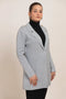 SILVER-NOTCHED COLLAR FULL SLEEVES CARDIGAN SWEATER (24X-084-66)