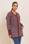 MAROON-V-NECK CARDIGAN FULL SLEEVES SWEATER (24X-085-66)