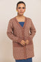 BROWN-V-NECK CARDIGAN FULL SLEEVES SWEATER (24X-086-66)