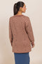 BROWN-V-NECK CARDIGAN FULL SLEEVES SWEATER (24X-086-66)