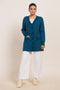 TEAL-V-NECK CARDIGAN FULL SLEEVES SWEATER (24X-086-66)