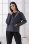 BLACK-NOTCHED COLLAR FULL SLEEVES CARDIGAN SWEATER (24X-088-66)