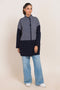 NAVY-MANDARIN COLLAR DROP SHOULDER FULL SLEEVES CARDIGAN SWEATER (24X-089-66)