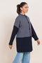 NAVY-MANDARIN COLLAR DROP SHOULDER FULL SLEEVES CARDIGAN SWEATER (24X-089-66)