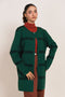 GREEN-ROUND NECK FULL SLEEVES CARDIGAN SWEATER (24X-090-66)