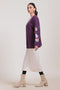 D-PURPLE-FULL SLEEVES CARDIGAN SWEATER (24X-091-66)