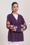 D-PURPLE-FULL SLEEVES CARDIGAN SWEATER (24X-091-66)