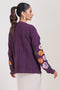 D-PURPLE-FULL SLEEVES CARDIGAN SWEATER (24X-091-66)