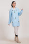 SKY-BLUE-WING COLLAR FULL SLEEVES CARDIGAN SWEATER (24X-092-66)