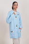 SKY-BLUE-WING COLLAR FULL SLEEVES CARDIGAN SWEATER (24X-092-66)