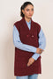 MAROON-SHAWL COLLAR SANDO CARDIGAN SWEATER (24X-095-66)