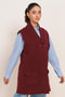 MAROON-SHAWL COLLAR SANDO CARDIGAN SWEATER (24X-095-66)