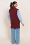 MAROON-SHAWL COLLAR SANDO CARDIGAN SWEATER (24X-095-66)